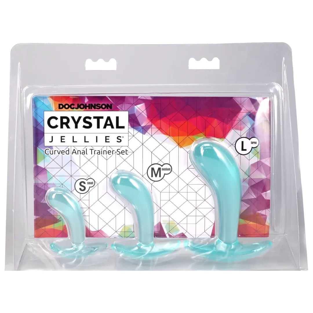 Crystal Jellies - Curved Anal Trainer Set Teal