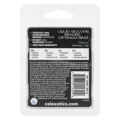 Alpha Liquid Silicone Beaded Optimum Ring Black