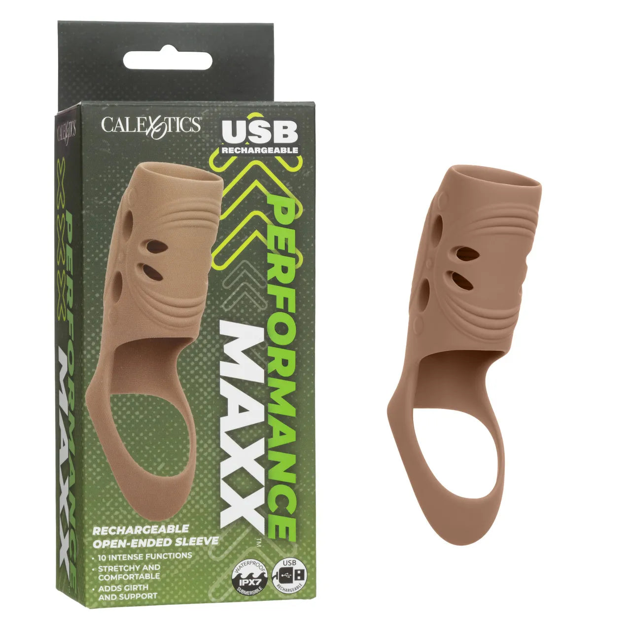 Performance Maxx Rechargeable Open-Ended Sleeve - Brown