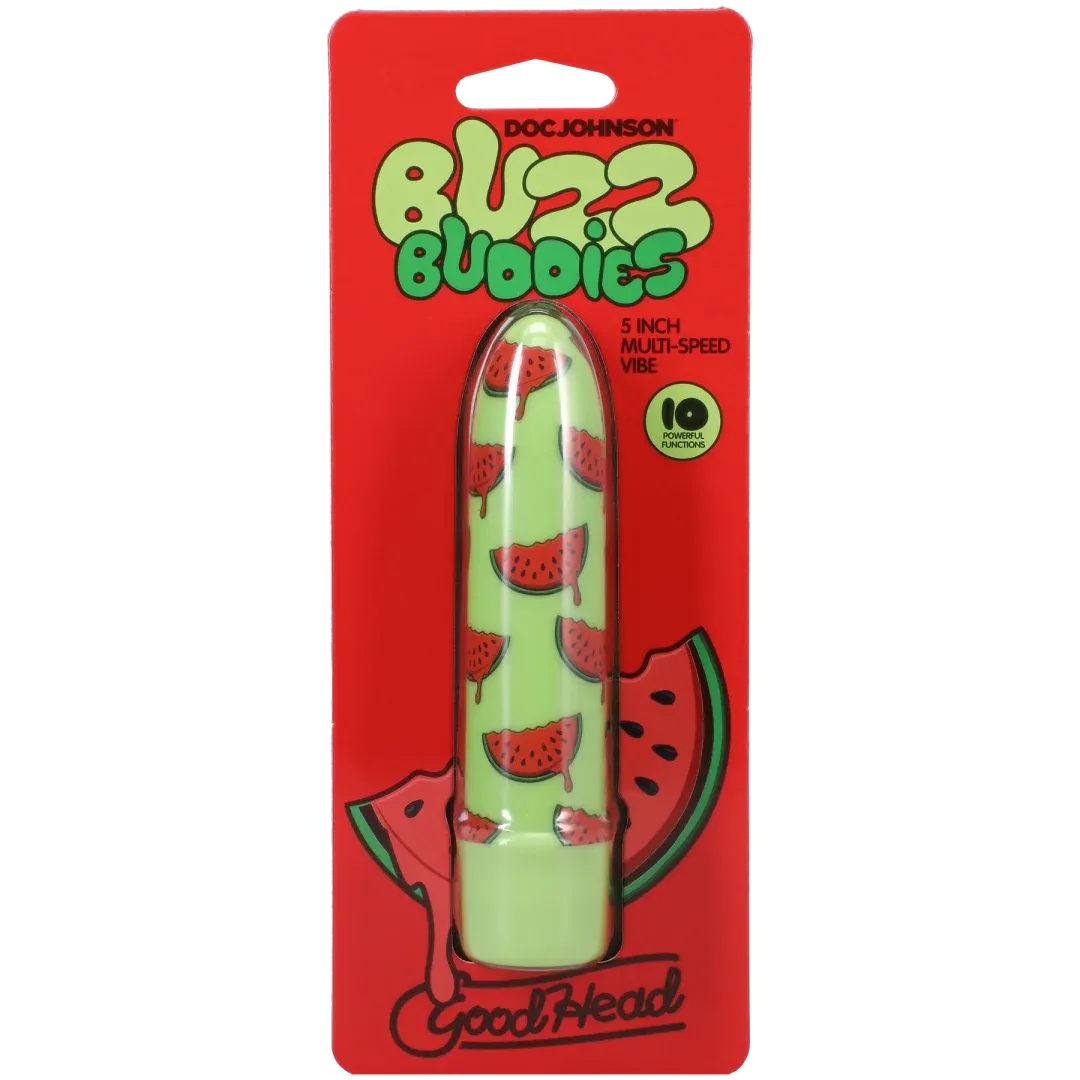 Goodhead - Buzz Buddies - 5 Inch Muti-Speed Vibe Watermelon