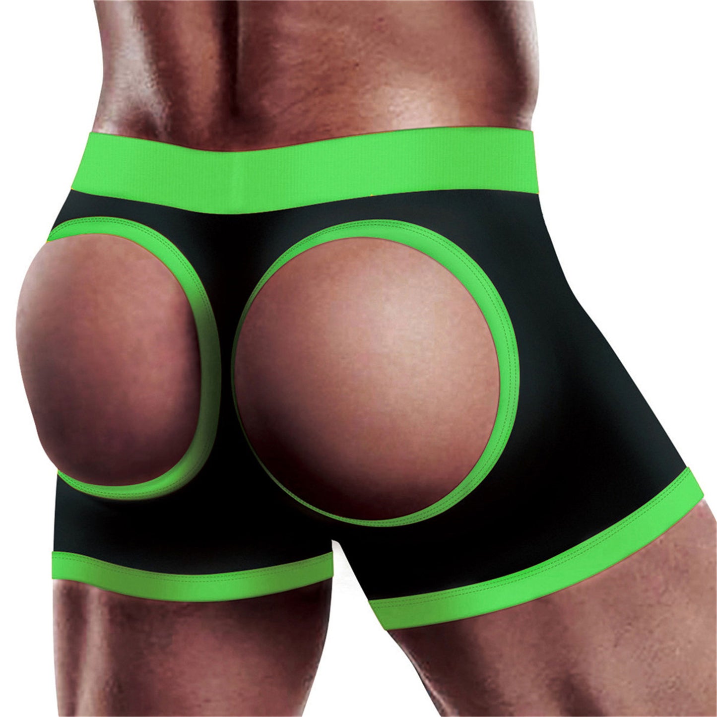 Strap-on Black/green Boxers - M/l