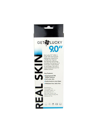 Real Skin 9" Dual Layer Dildo - Beige