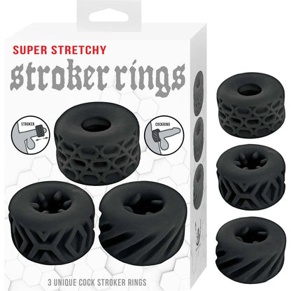 Super Stretchy Stroker Rings Black