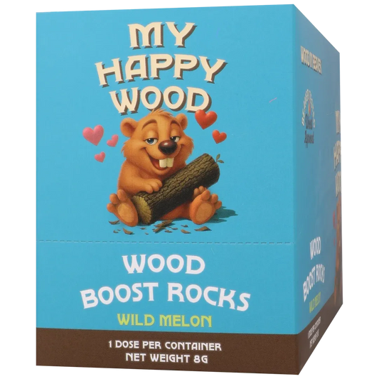 Wood Boost Rocks for Him 12 Pack Display Wild Melon