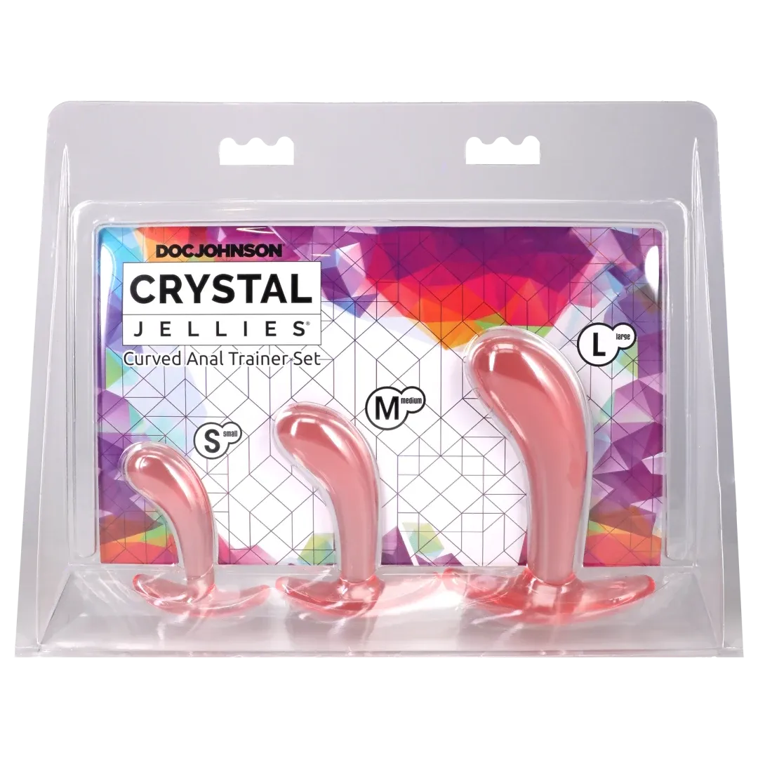 Crystal Jellies - Curved Anal Trainer Set Pink