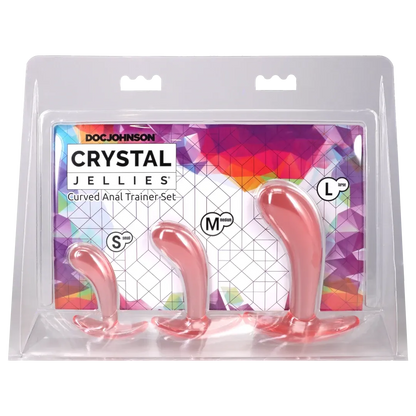 Crystal Jellies - Curved Anal Trainer Set Pink