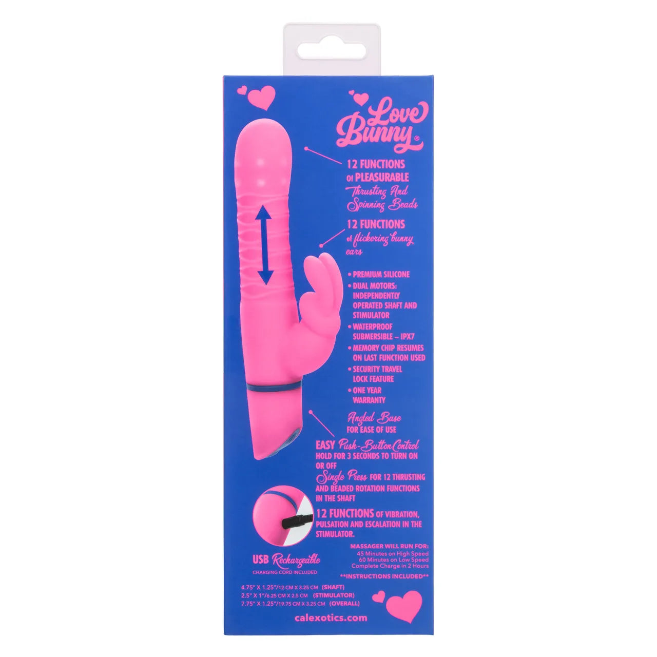 Love Bunny Beaded Spin Bunny Pink