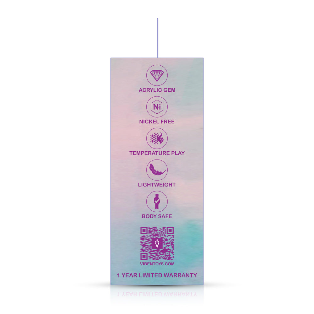 Silver Anchor Buttplug Kit - Clear Iridescent/pink