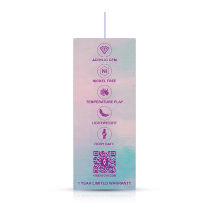 Silver Anchor Buttplug Kit - Clear Iridescent/pink