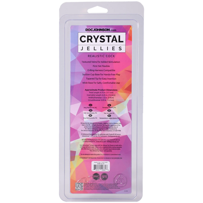 Crystal Jellies - Realistic Cock - 7 Inch Clear