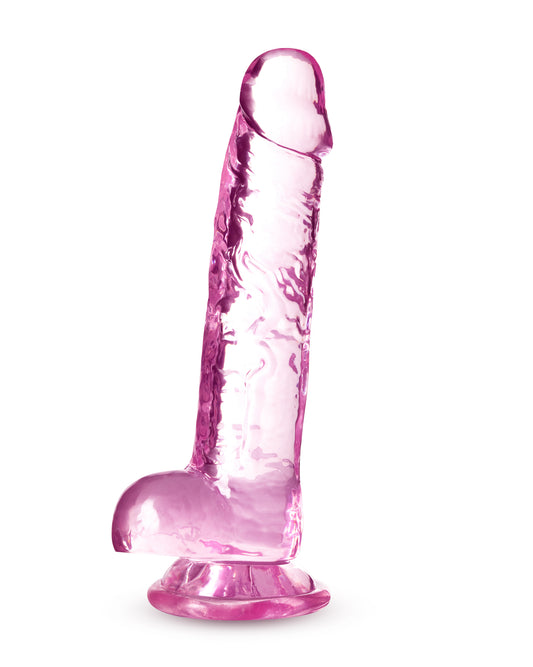 Naturally Yours - 7 Inch Crystalline Dildo - Rose