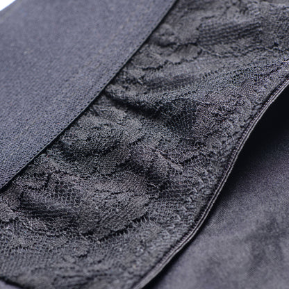 Lace Envy Black Crotchless Panty Harness - S/m