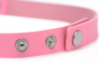 Dark Heart Chrome Heart Choker - Pink
